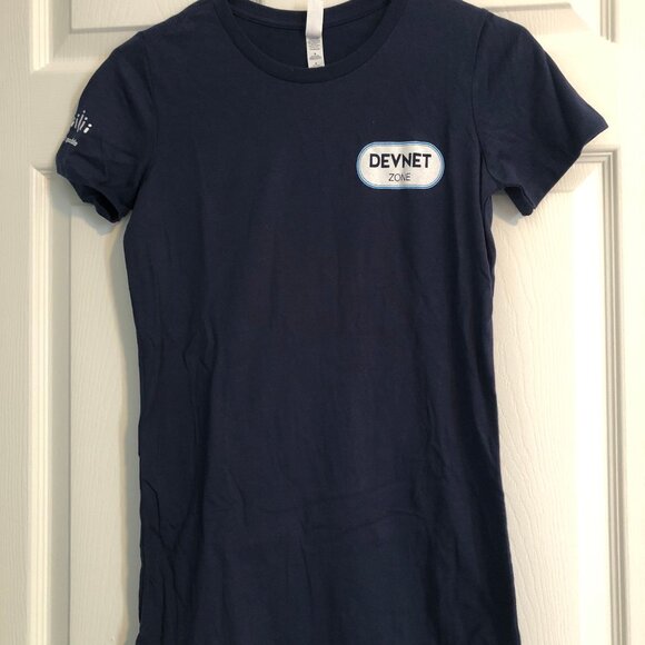 Cisco Systems “Devnet Zone” San Diego Blue Women's Short Sleeve T-Shirt Sz M - Picture 1 of 5